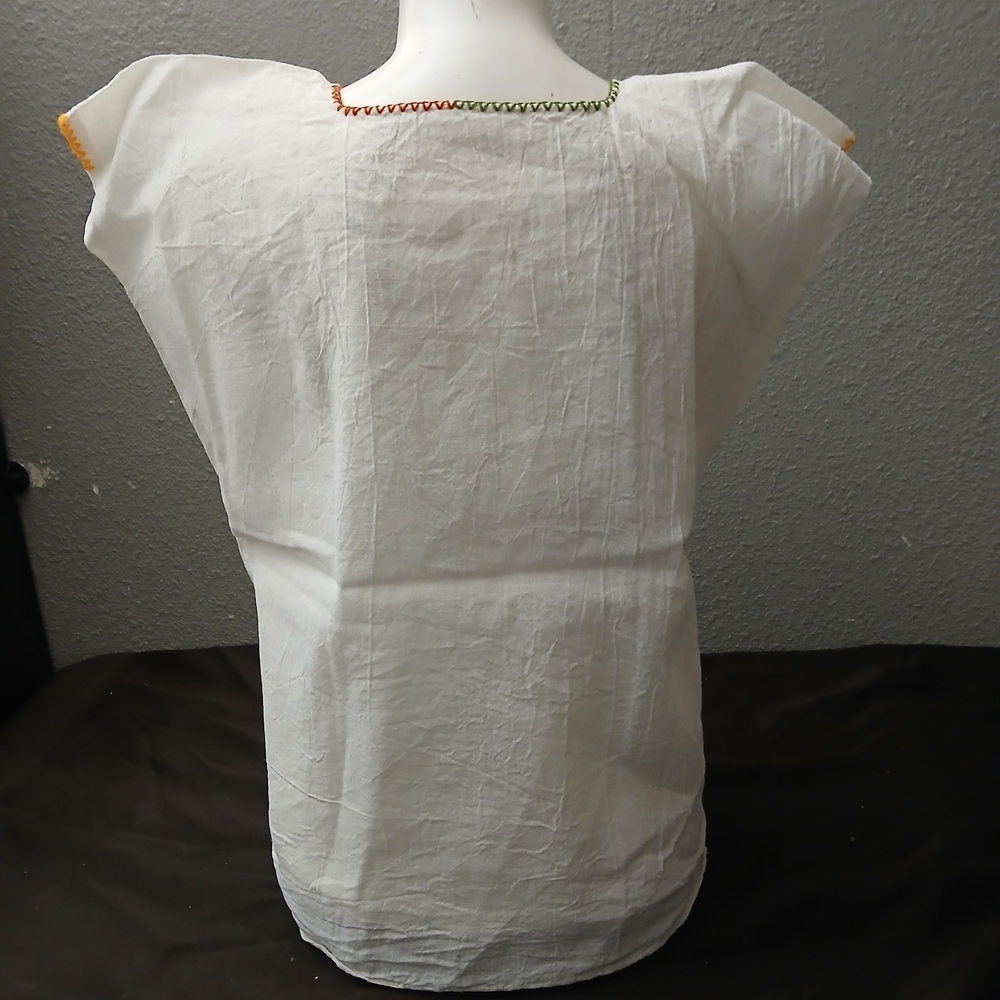 Embroidered Beige Boho Top ( Bag U ) - Picture 3 of 4